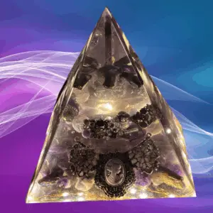 Veil of Intuition – Orgonite Pyramid for Clarity & Divine Feminine Energy